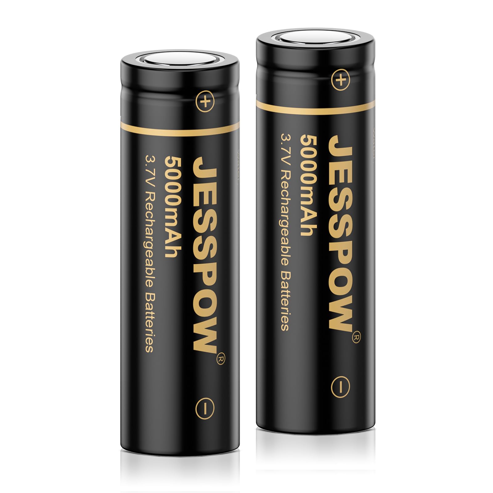 3,7 Volt 21 x 70 wiederaufladbare Akku 2 Stück, Flat-Top 3.7 V Batterie Lange Lebensdauer, für Taschenlampen, Stirnlampen (21 x 70 mm)