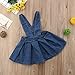 LXXIASHI Toddler Girls Denim Dress Suspender Denim Skirt Infant Baby Girl Strap Dress Overalls Outfit (Dark Blue, 4-5 Years)