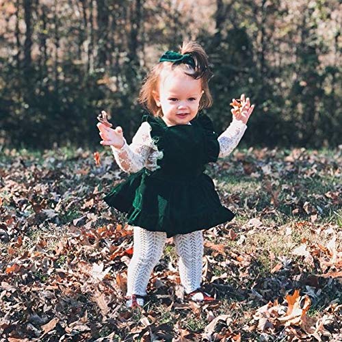 Image of Specialcal Baby Girls Velvet Suspender Skirt Infant Toddler Ruffled Casual Strap Sundress Summer Outfit Clothes