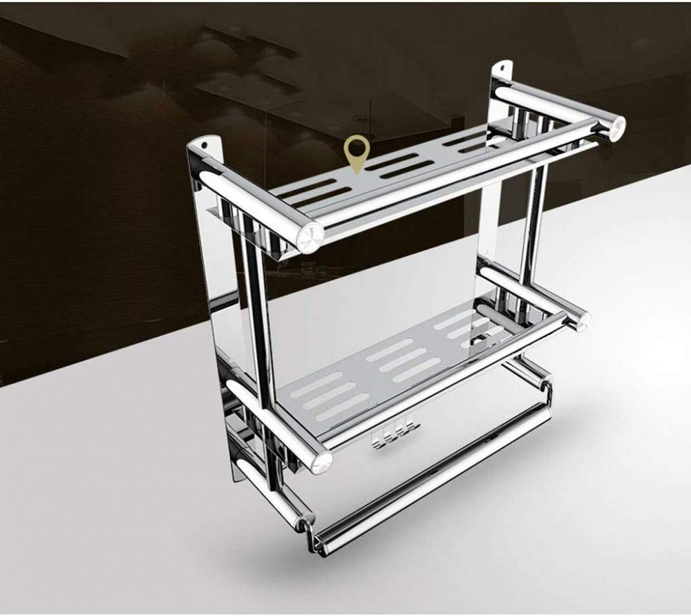 Perforación Estante de Ducha Estante de Ducha Estante de Esquina Toallero Telescópico Colgante de Acero Inoxidable Rectangular Estante de baño Estante de Esquina Soporte de champú para Puerta de