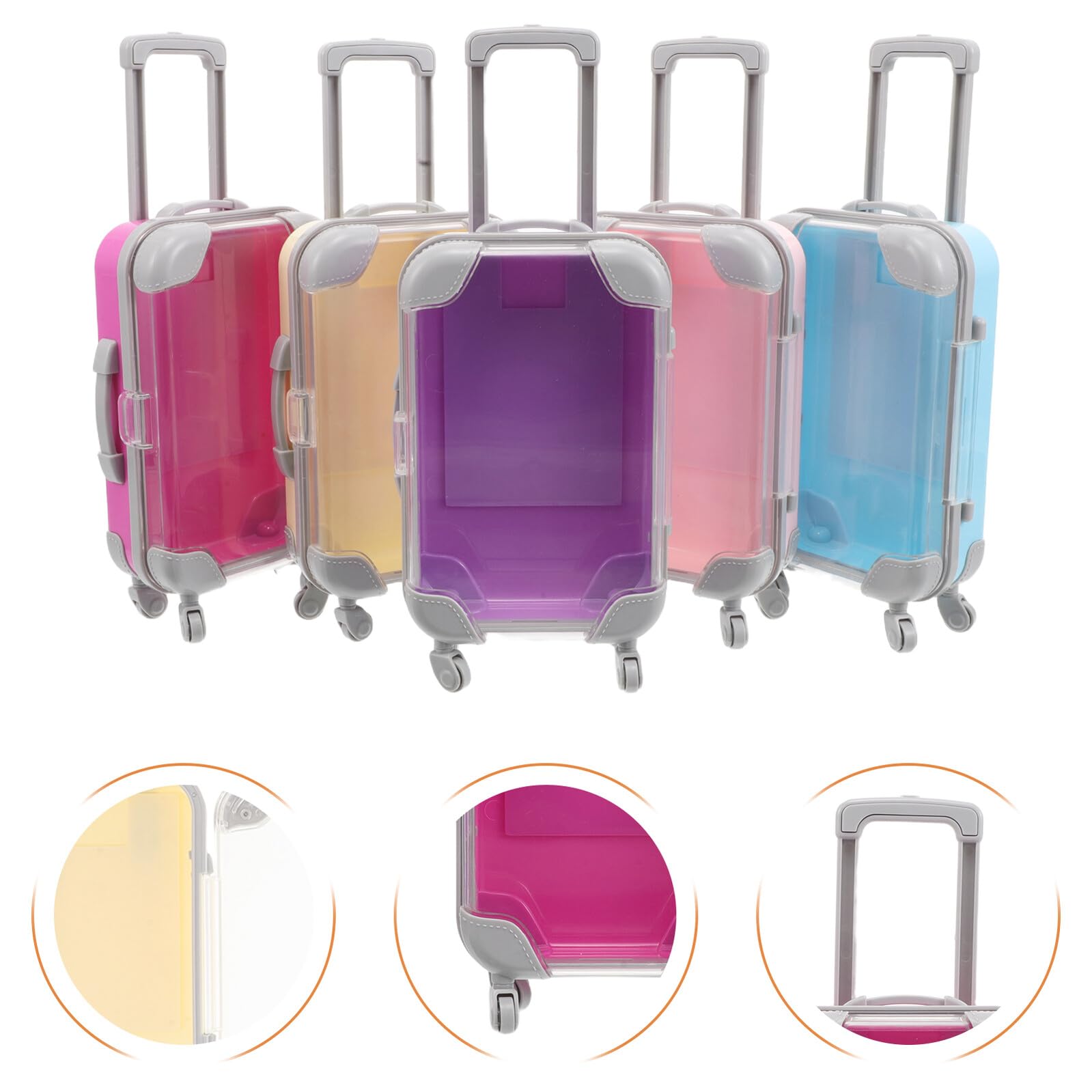 COLLBATH 10 Sztuk Miniaturowych Plastikowych Walizek Podróżnych Na Cukierki Małe Pudełka Na Walizki Pudełka Na Upominki Pojemniki Na Cukier Małe Ozdoby Na Walizkę Pojemniki Na