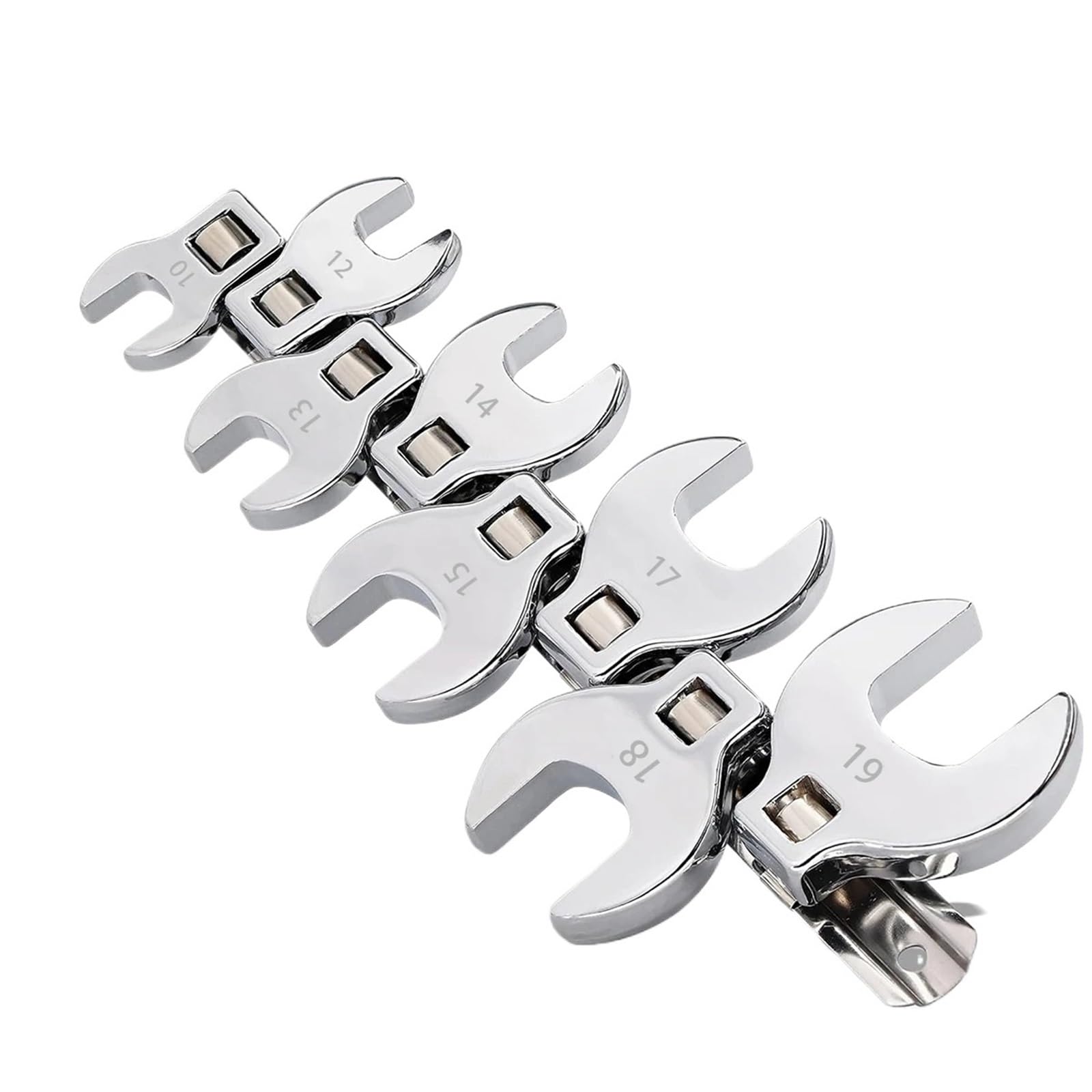 Xuczhai One Color For Ratchet Torque Wrench Crowfoot Set Head Square 3/8 Inch Drive Replacement Bullhorn 8-Piece(8Pcs Inch)