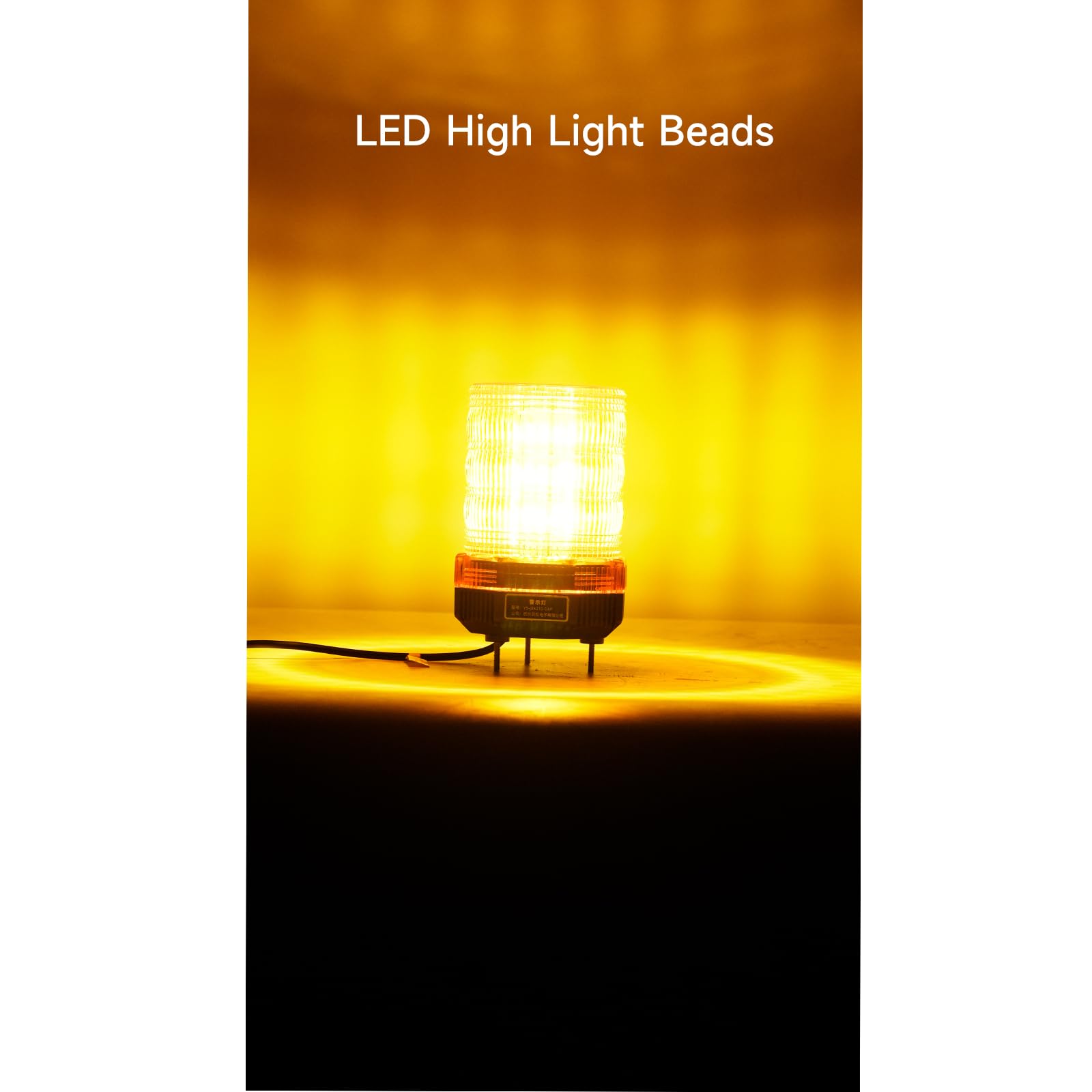 Y DIANS Led Rotating Beacon Strobe Light IP66 Waterproof Industrial Hazard Flash Amber Emergency Security Siren Warning Light with 120dB Buzzer for Port Ship Vehicle Heavy Equipment DC12V