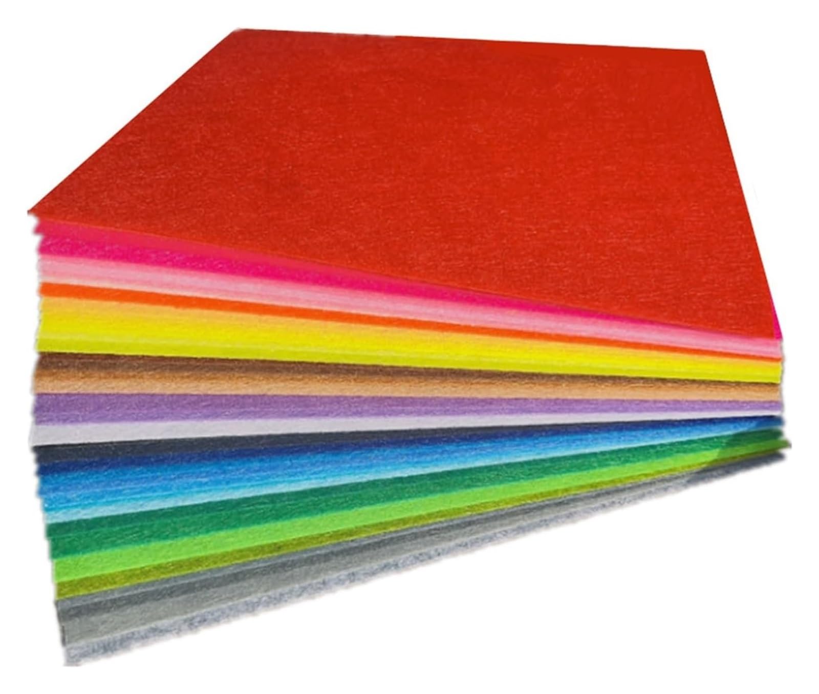 Arkusze kolorowego filcu, Filcowe arkusze włókniny do szycia patchworku DIY 40 sztuk Multicolor wiele rozmiarów(30cm*30cm)