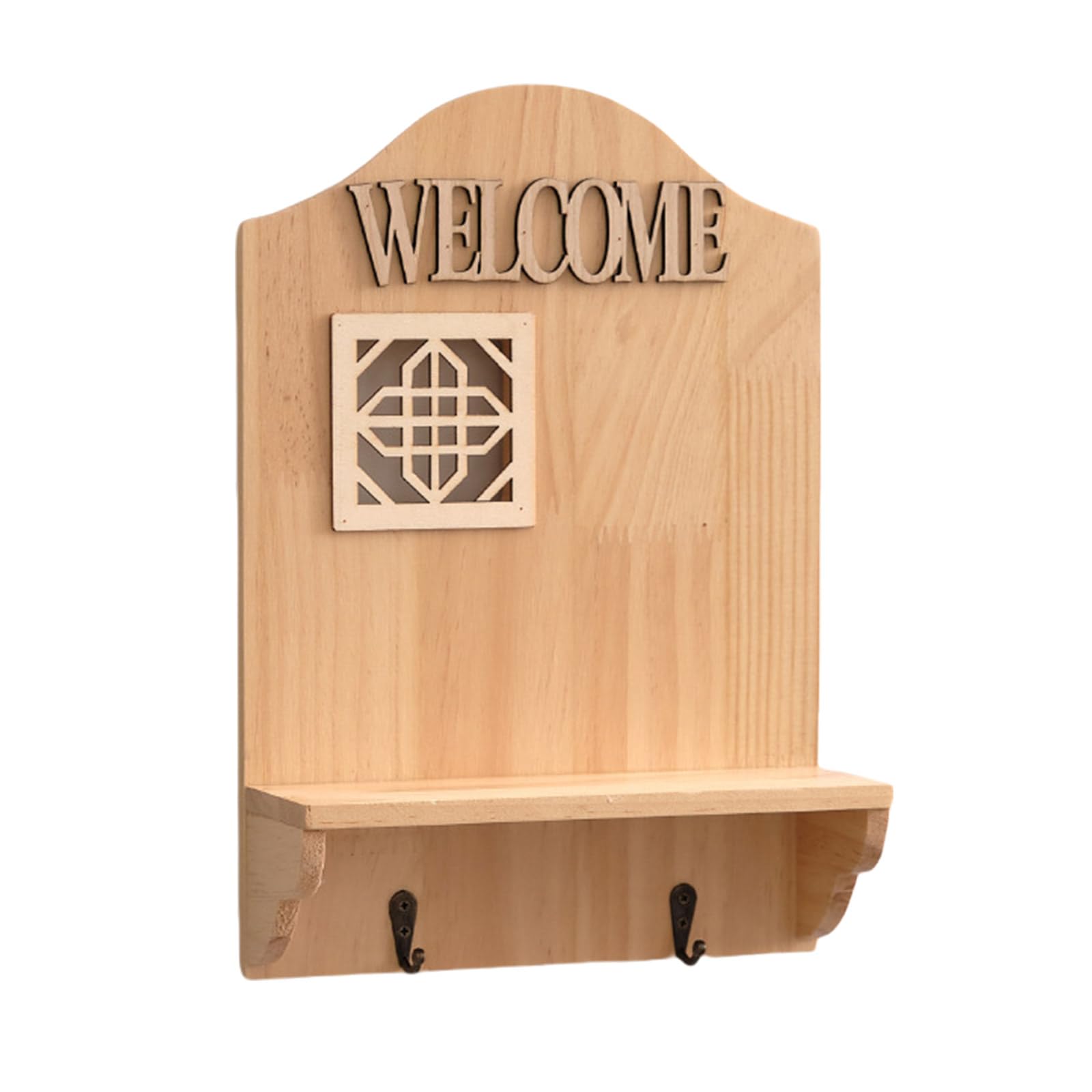 Tsophreniq Decorative and Useful Hook Shelf Wall Hanger with Multiple Hook for Easy Management At Any Entry Point Household Storage