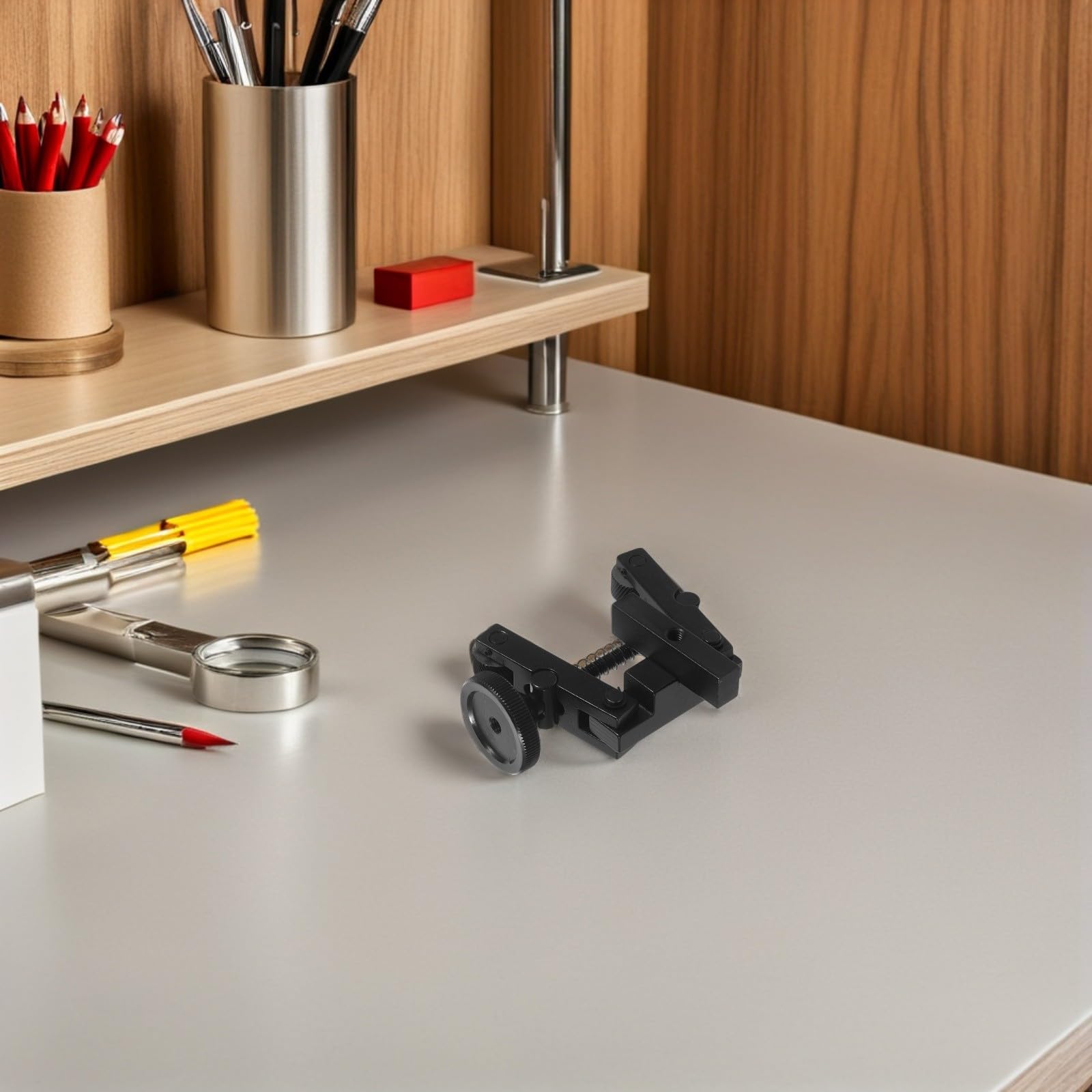 CHILDWEET 1juego Portaherramientas de Moleteado Ajustable para Mini Torno Soporte Metálico con Rueda Reemplazable Herramienta Resistente para Mecanizado y Trabajos Precisos de Metalurgia