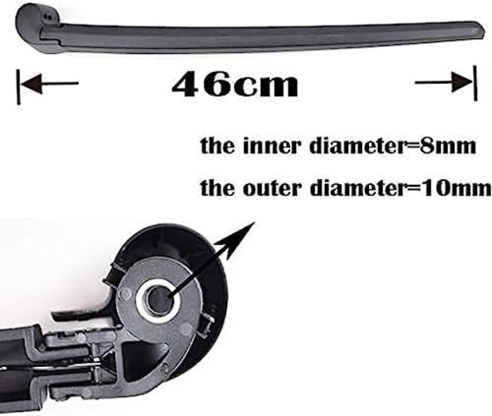 Bras Essuie-glace Arrière Complet Pour Audi A6 C6 Avant (2004-2008) - Neuf - 35 Cm