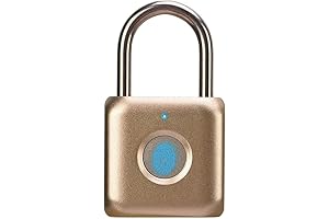 eLinkSmart Fingerprint Padlock - Gym Locker Lock Keyless Gold