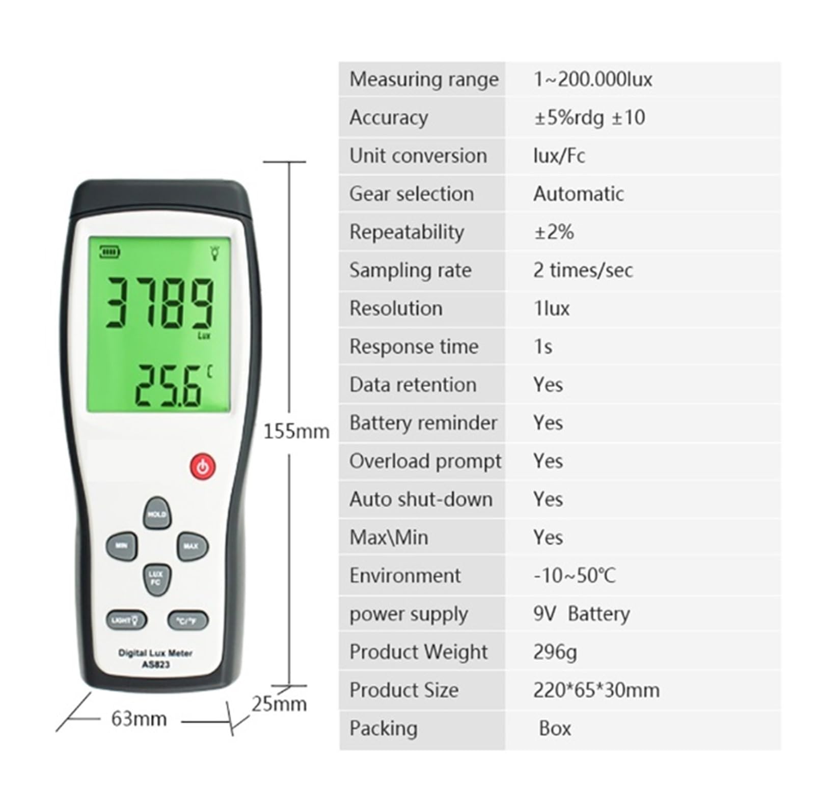Misuratore Luce UNI-T Luxmetro Digitale Bluetooth UNI-T - Misuratore Di Luce 0-199.900 Lux - Fotometro Per Smartphone Luminometro Bluetooth Per Smartphone - Foto 3