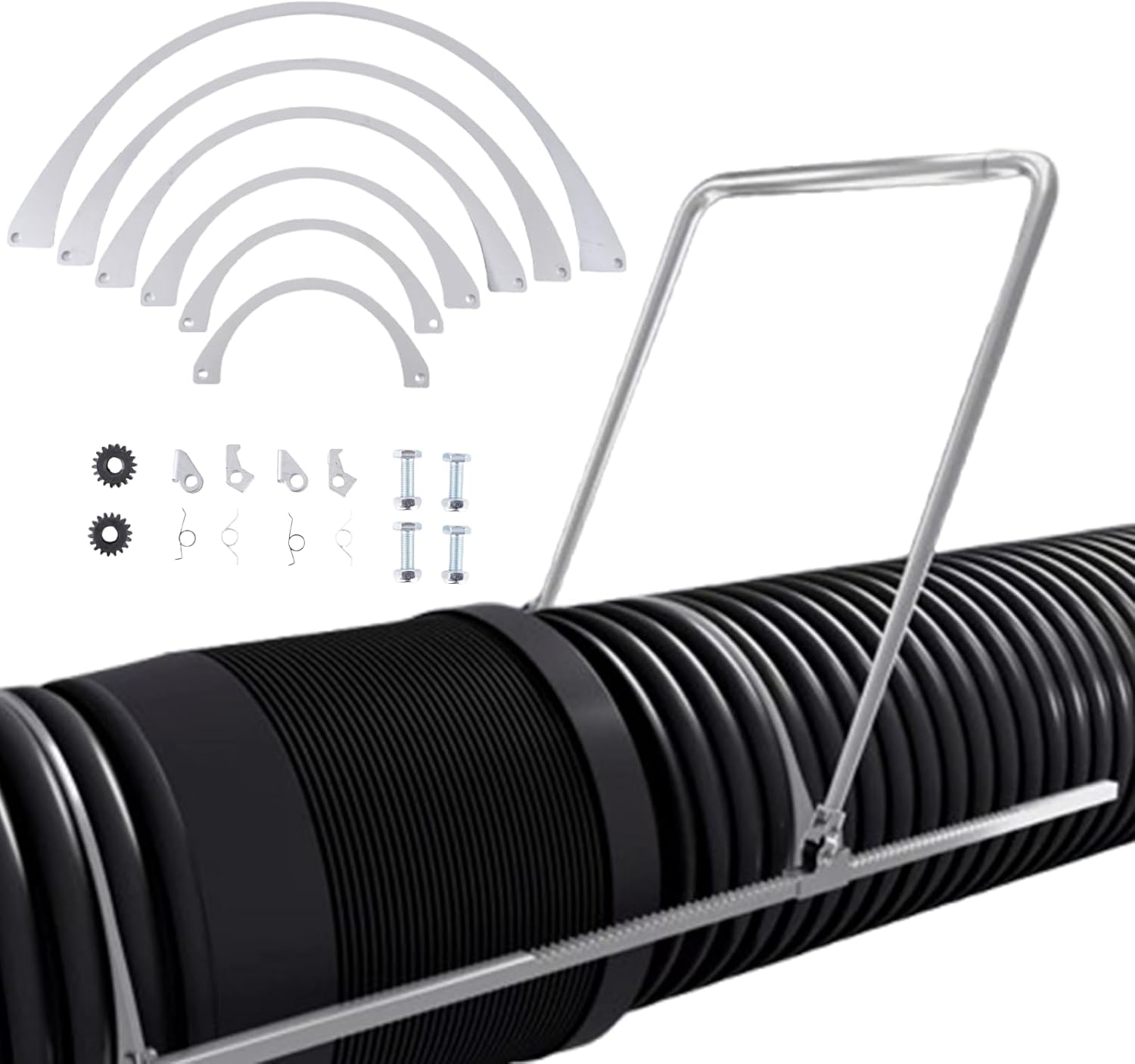 HDPE Corrugated Pipe Tensioner Tool, Heavy Duty Pipe Pulling and Connecting Kit for 8-24 Inch (DN200-600mm), Quick Docking Installation for Drainage, Sewer, Electrical Conduit, Construction Projects