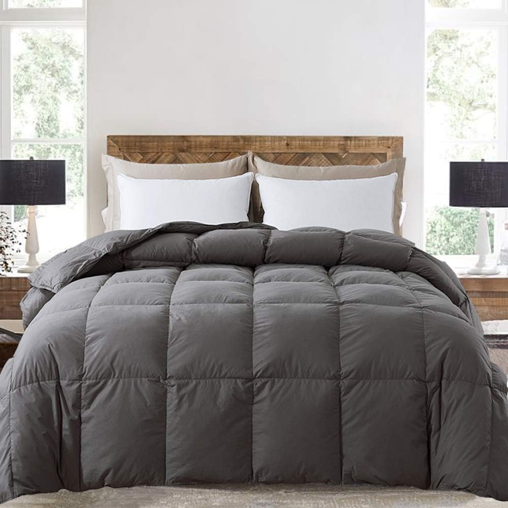 Decroom 100 Cotton Quilted Down Comforter Goose Duck Down Feather Filling Duvet Insert All