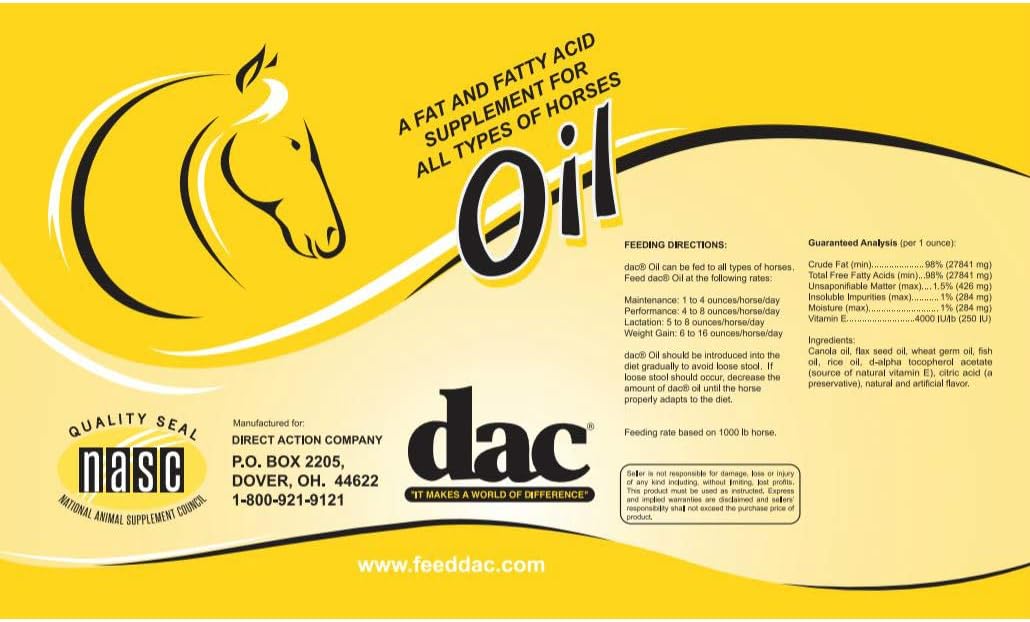 Dac DAC Oil 1 Gallon Bottle 7.5LB
