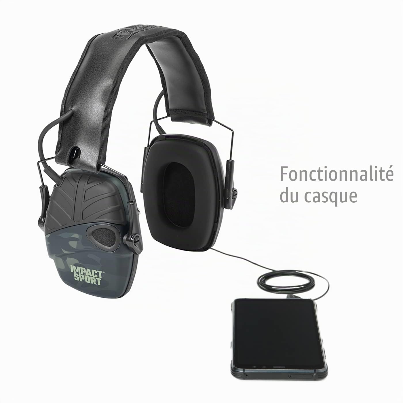 Howard Leight Honeywell Impact Sport Casque antibruit électronique pour tir de tir MultiCam Noir (R-02527)
