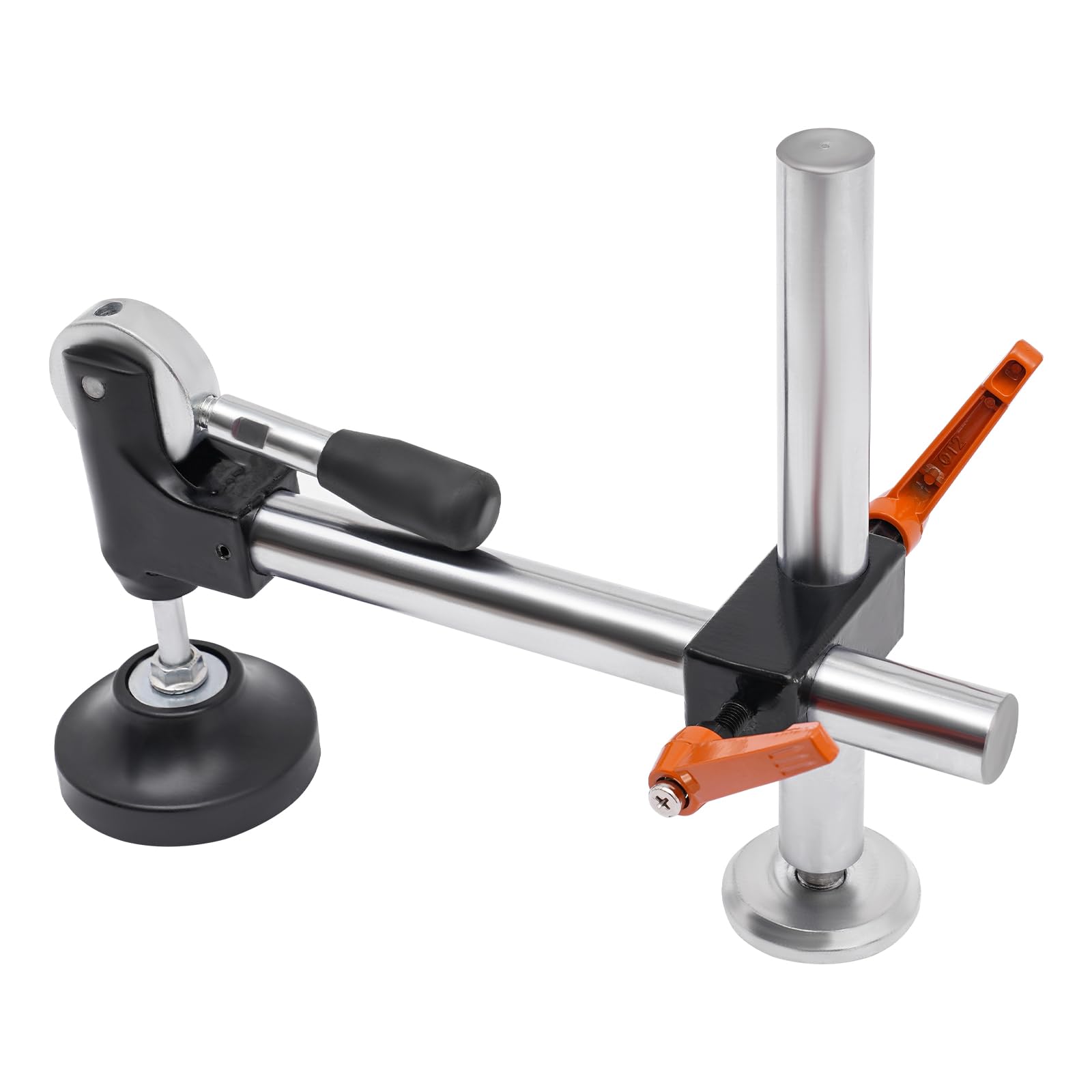 Prensa Excéntrica Para Sierra De Mesa AXGCAA – Ajustable, Con Placa De Goma, Para Madera De Hasta 8 Cm De Grosor (plateada Y Negra)