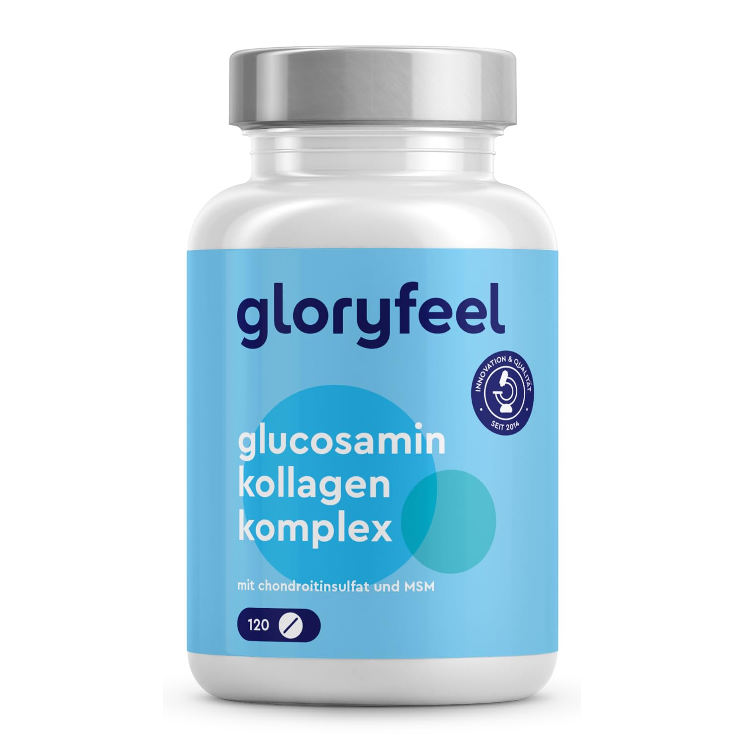 Glucosamin & Chondroitin Komplex – 120 Tabletten – mit MSM, Kollagen und Hyaluronsäure – hochdosiert – in Deutschland entwickelt & laborgeprüft