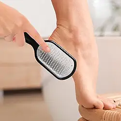 Lixa de pé removedor de calos - esfoliante suave para pele morta e calos, uso úmido/seco, resultados de pedicure profissional em casa - preto