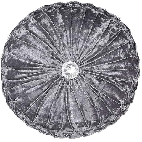 Diamond Round Cushions in Crushed Velvet Cover