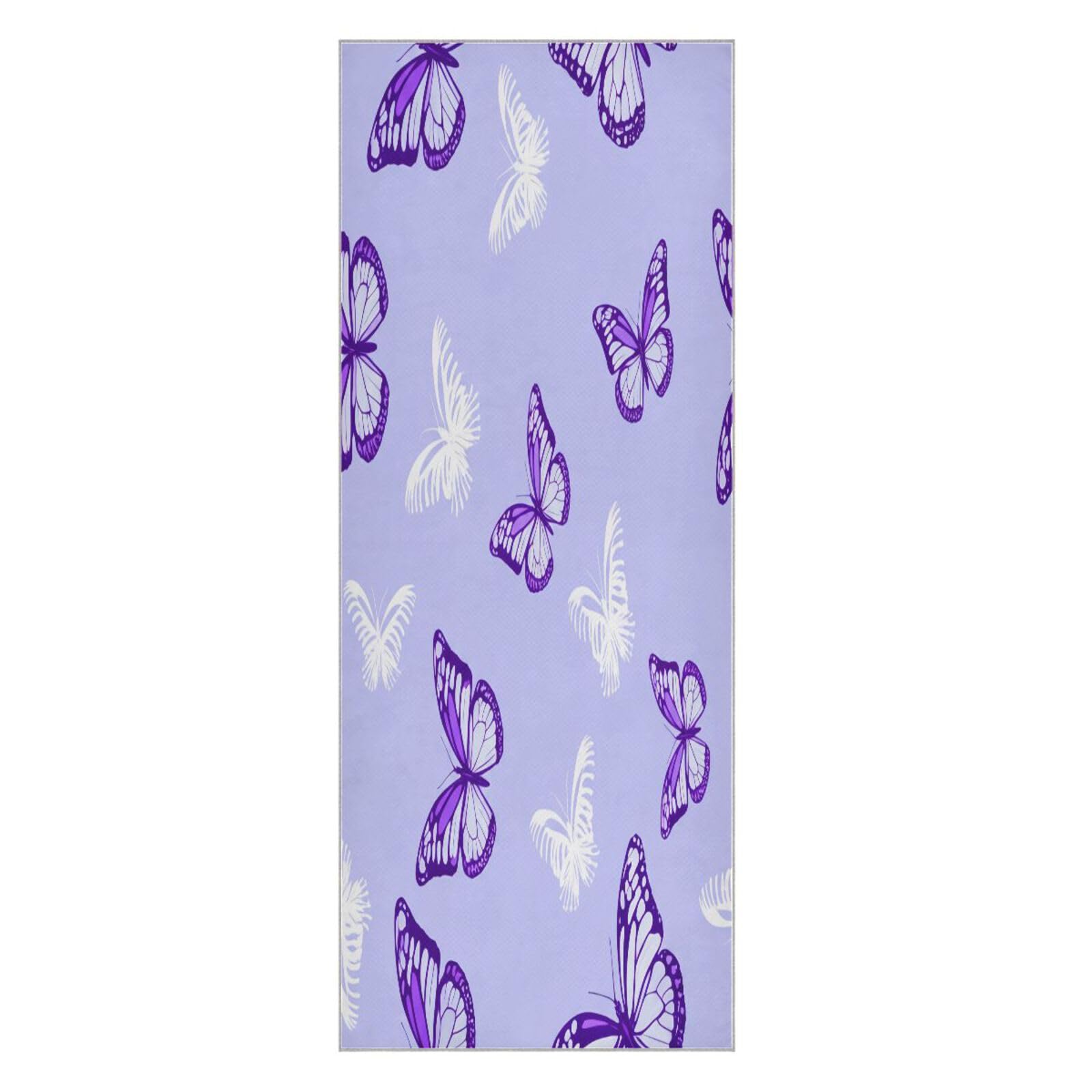 BURSTDDY Butterflies Hot Yoga Towel Absorbent Non Slip Yoga Mat Towel