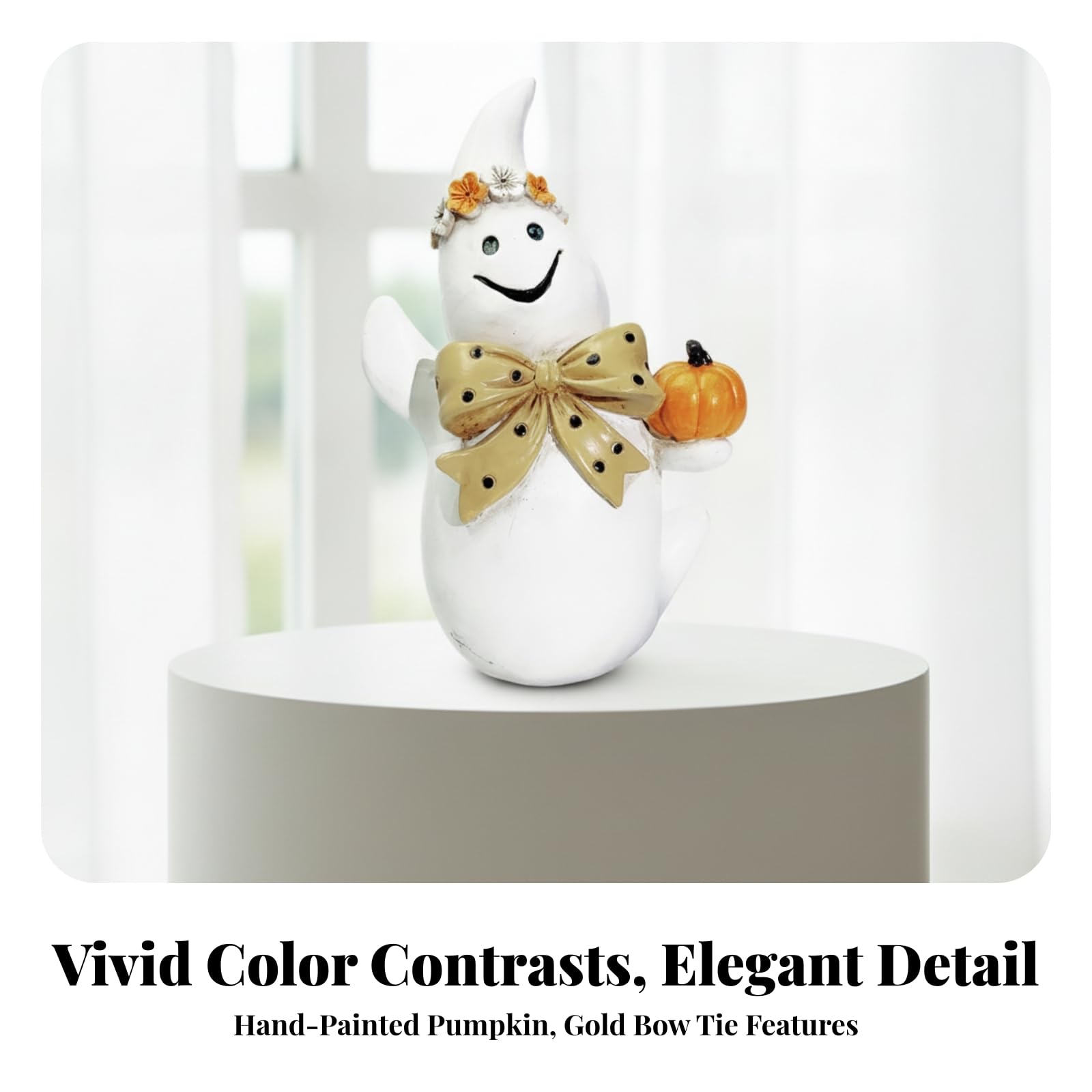 Statuetta con Zucca Compatto | Dipinto a Mano, Decorativo in Resina, Creativa, per Halloween, Collezionisti