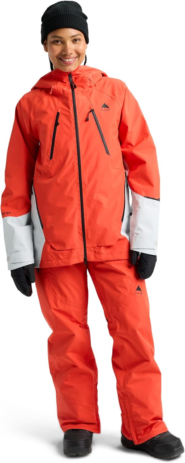 Burton Women's Reserve GORE-TEX 2L Jacket – Fiesta Red/Gray Cloud, M - Image 2