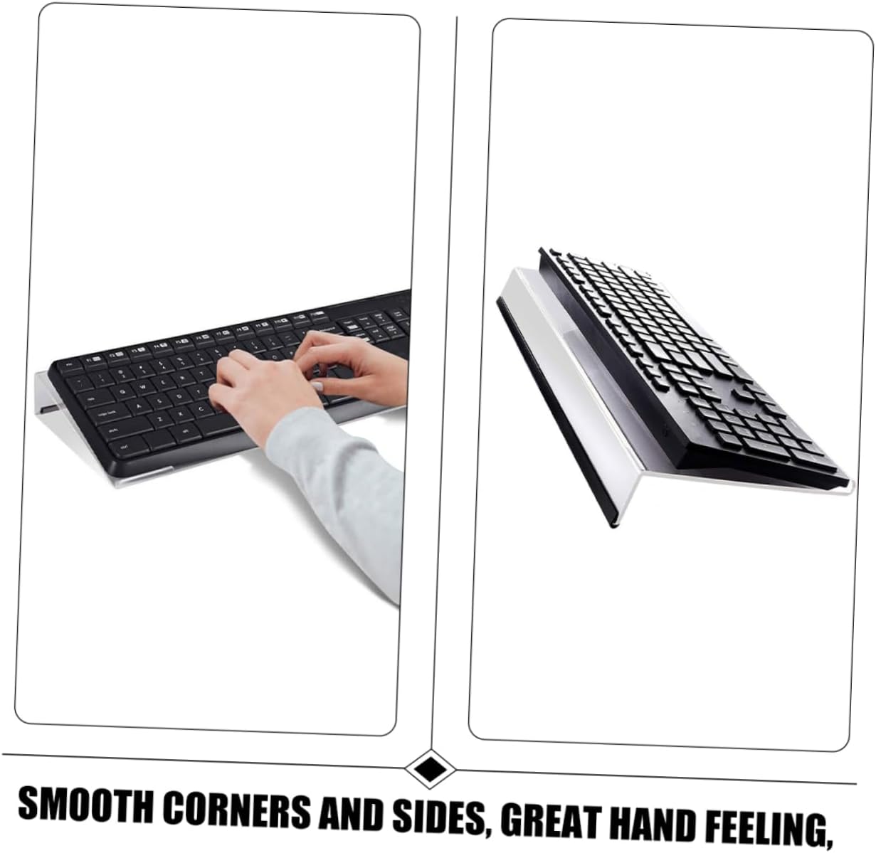 2pcs Acrylic Keyboard Tray Stand Elevated Display Riser for Keyboard Ergonomic Desk Accessory