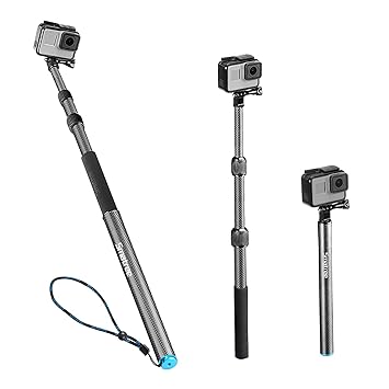 Smatree SmaPole S3C Carbon Fiber Detachable Extendable Floating Pole for GoPro Hero 5/4/3+/3/2/1/Session (12.5