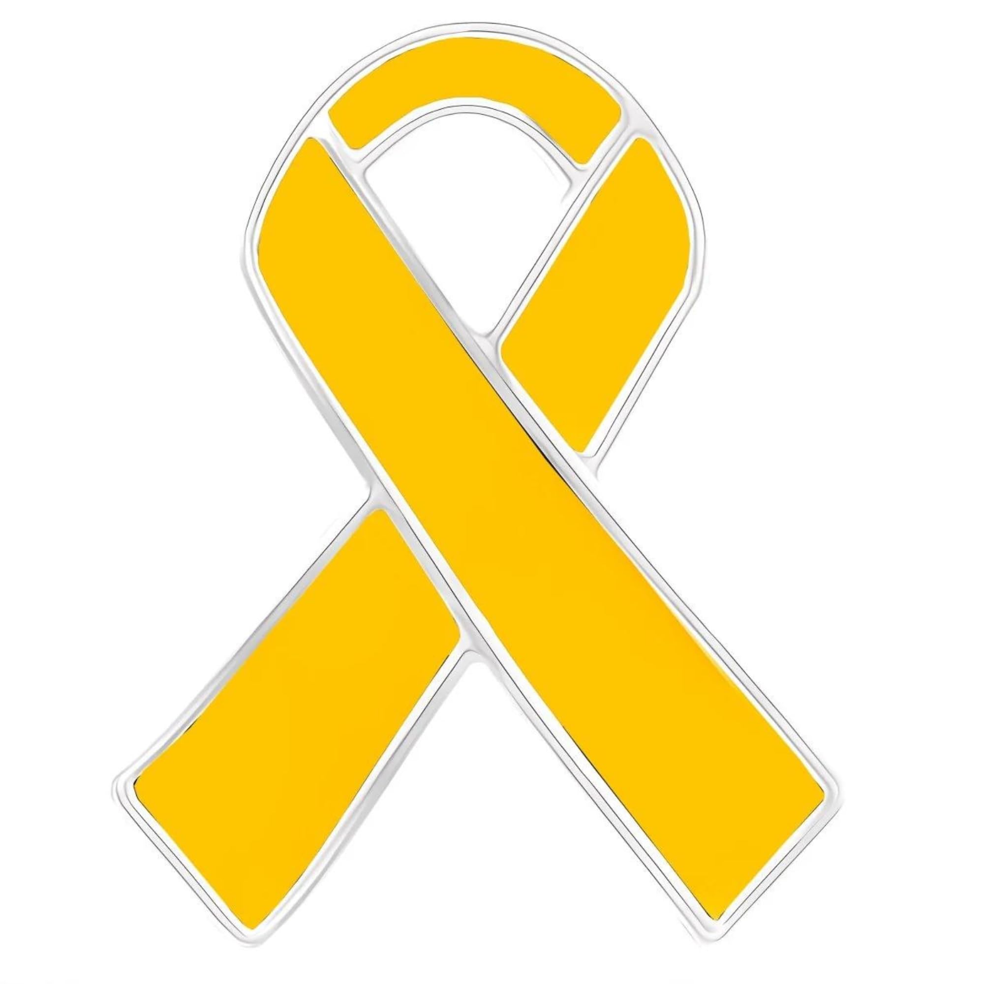 Childhood Cancer Awareness Wholesale Pack/Bulk Pins - Gold Ribbon/Butterfly Pins for Childhood Cancer Awareness - Perfect for Support Groups, Events, Gift-Giving and Fundraising