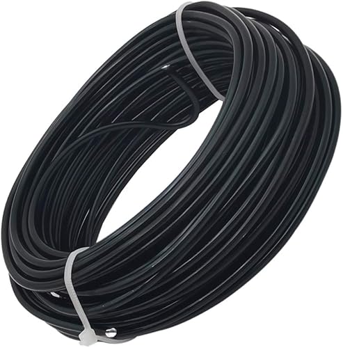 INSPIRELLE Alambre de metal flexible de aluminio negro de calibre 9, 42 pies, para fabricación de joyas y manualidades