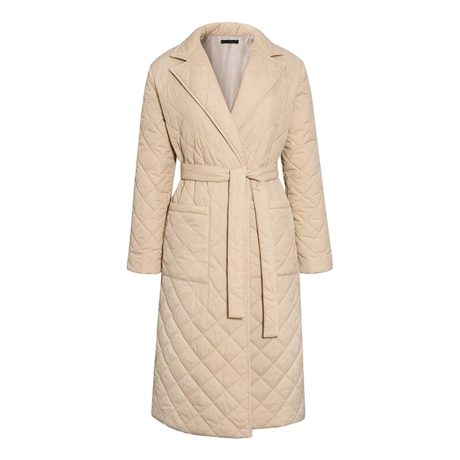 enakshi (label) Winter Windproof Jacket Casual Sashes Women Parka Long Straight Coat Beige S|Clothing Shoes & Accessories | Womens Clothing | Coats & Jackets-picture-41