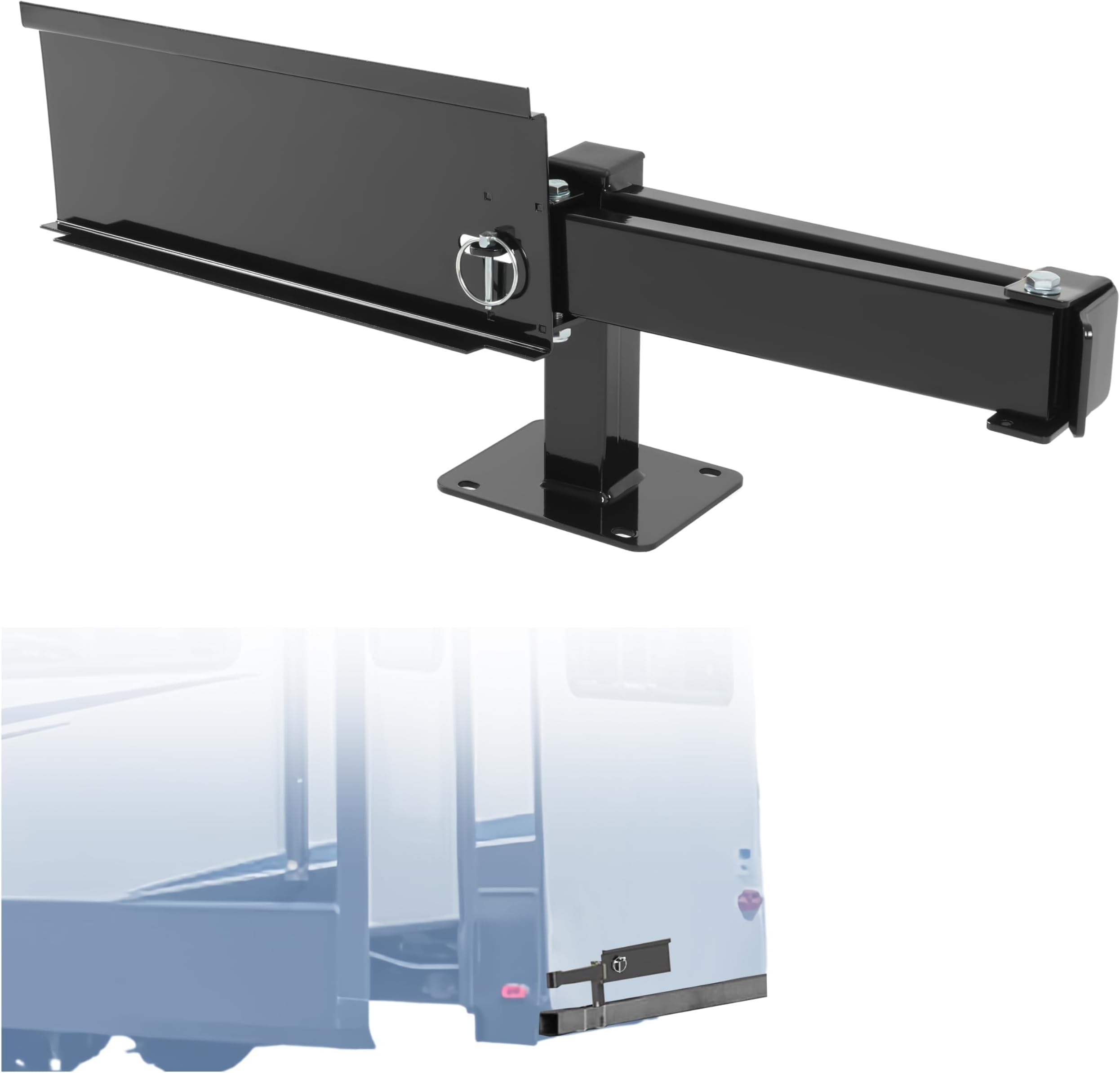 KUAFU RV Bumper Grill Mount Swing Arm Universal for RVs Campers Trailers Grilling Tailgating Grill 4” Bumper Mounted