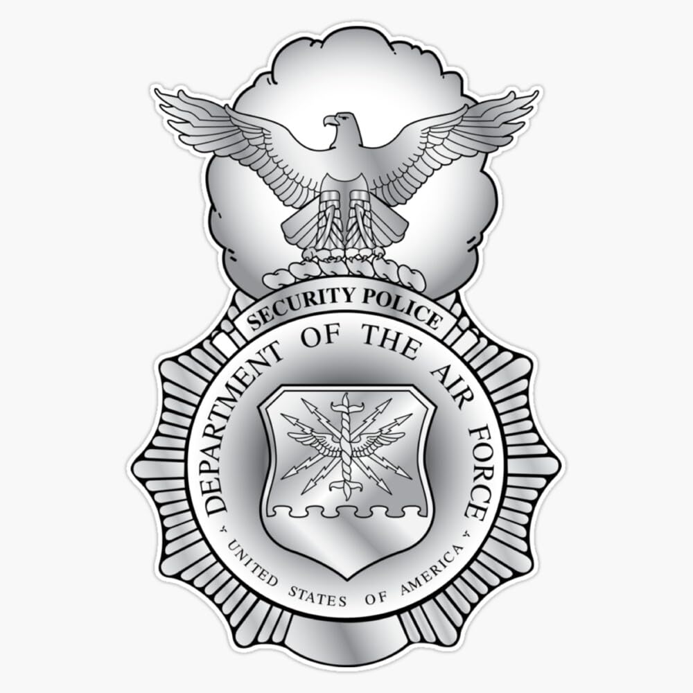 LAD Studio Air Force Security Forces Defender Badge Military Window Bumper Sticker Decal 5""