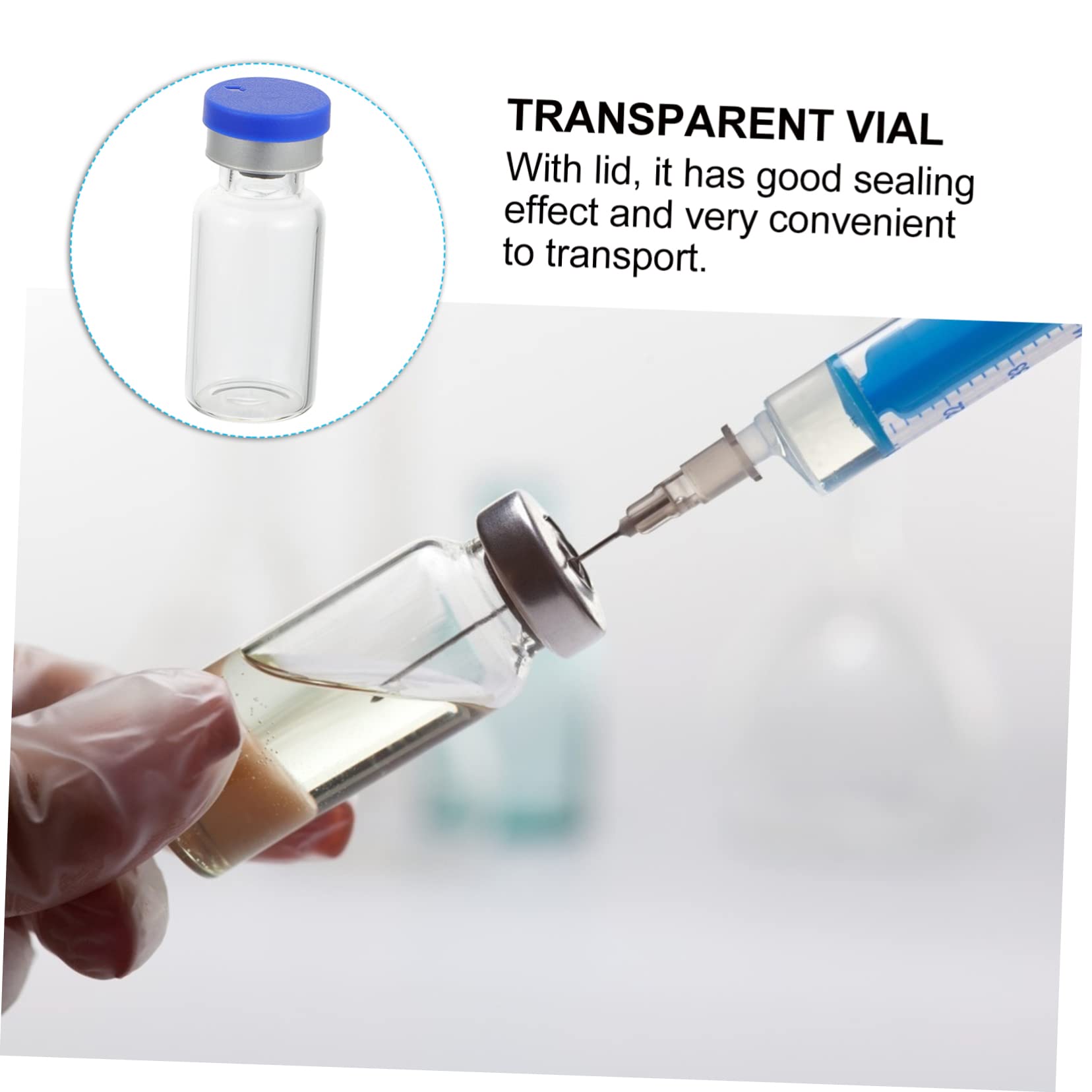 PLAFOPE 100piezas Botellas De Vidrio Frascos Cuentagotas Transparentes Con Tapa Almacenamiento De Muestras