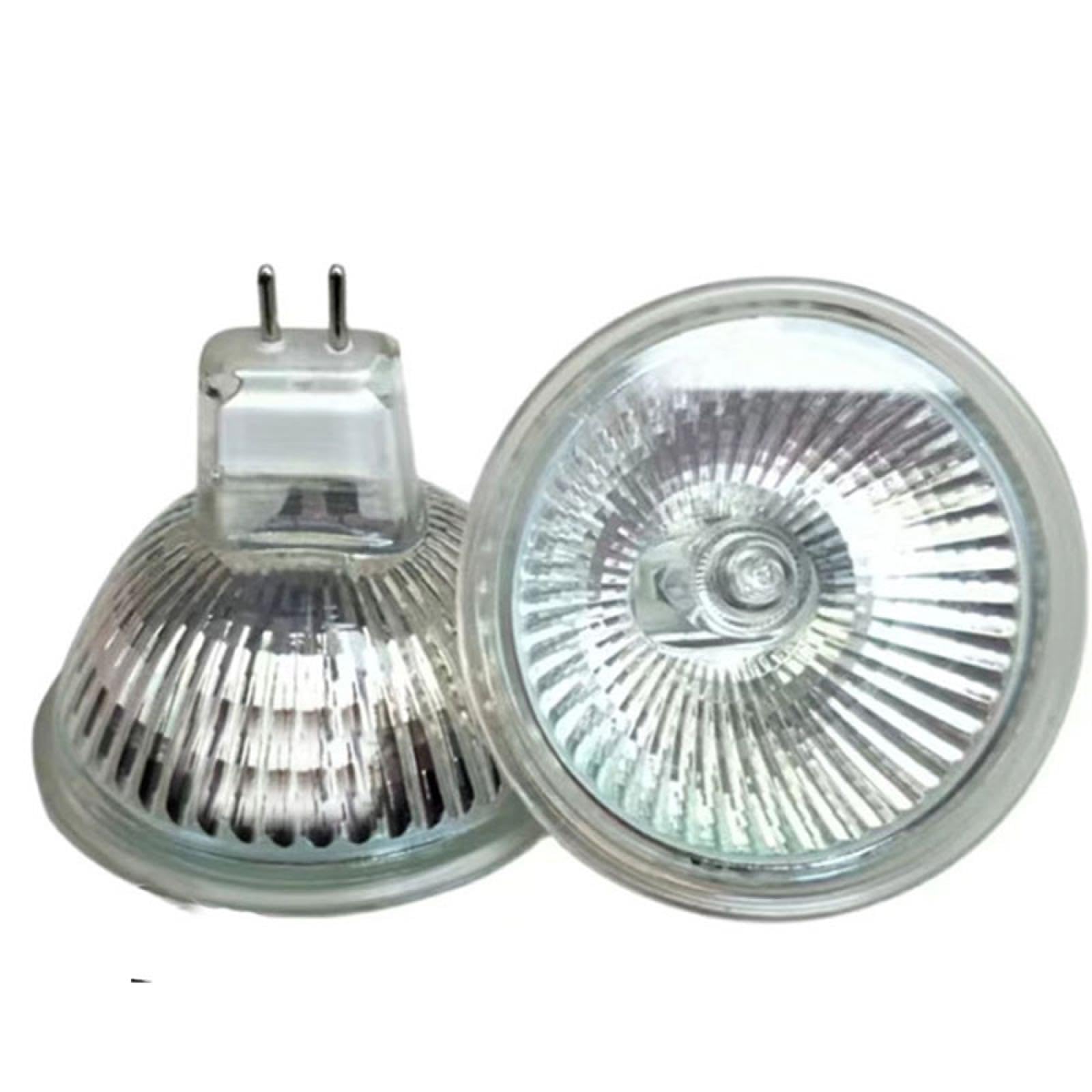 MR16 Ampoule halogène 50W 220V GU5.3 Projecteur halogène Coupelle 20W GU5.3 Culot blanc chaud dimmable pour lumières paysagères, rails lumineux, fibre optique, lampes de bureau