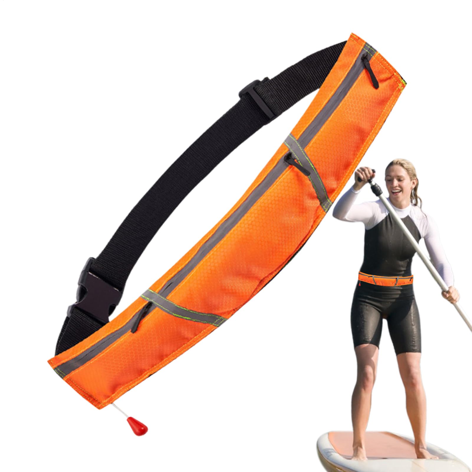 Flotationsburt für Erwachsene, Badegürtel | Flotation Weste 150n Buoyancy,Erwachsene aufblasbare Leben Weste Auto-inflationierende reflektierende Schwimmer für Kajakfloß für Tiefwasser