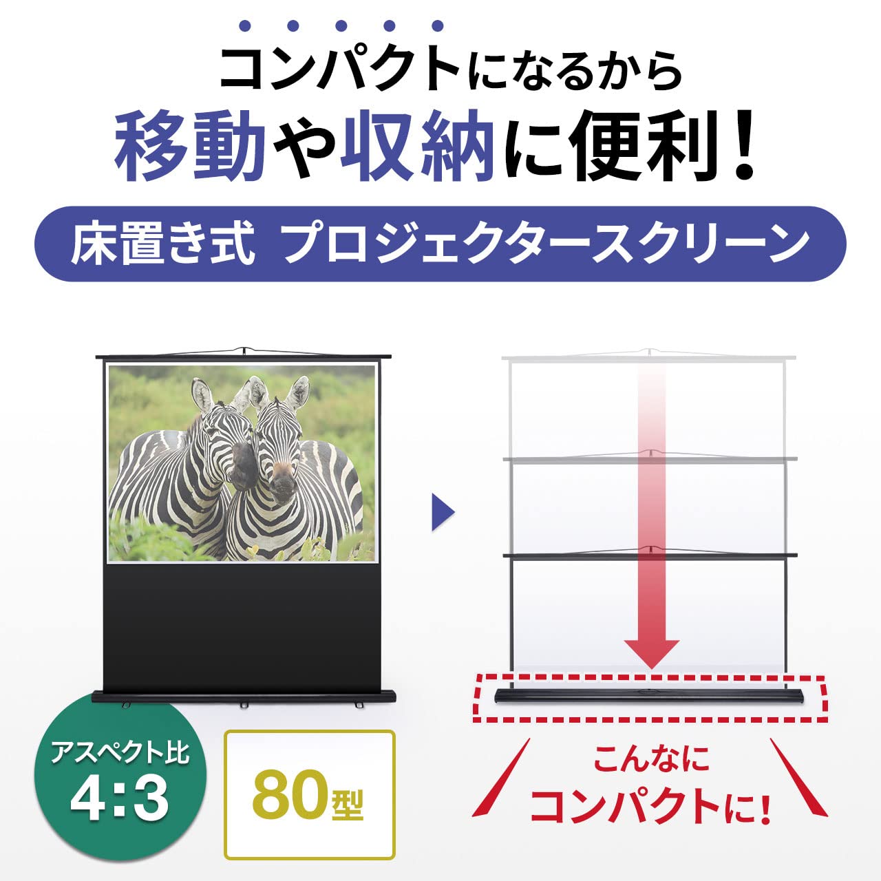 Amazon.co.jp: サンワサプライ アウトレット プロジェクタースクリーン
