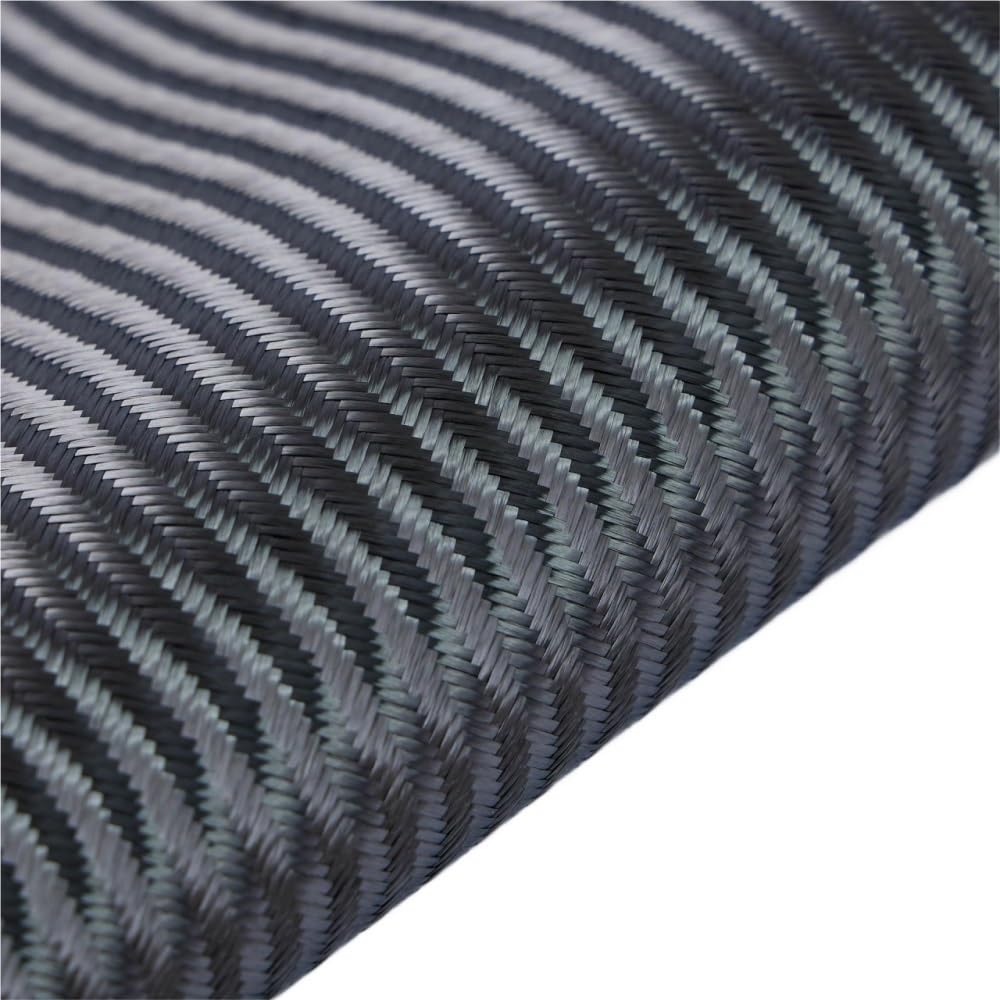 Kohlenstofffaser gemischte Stoffe, 3k Carbon Fiber Prepreg Twill Weave Tuch 200g/m2 120C Aushärtung DIY Schwarz Mehrere Größen(50cmx100cm)