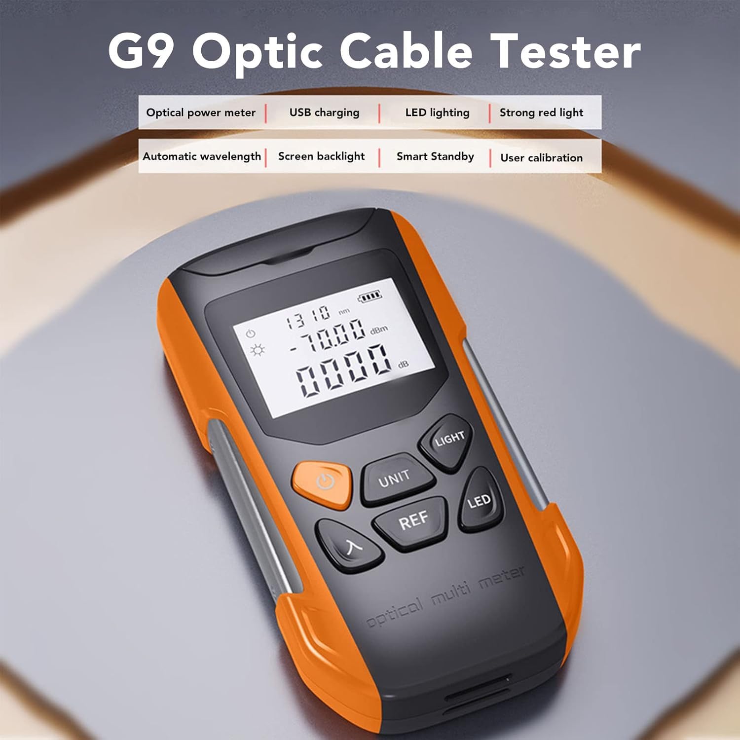 Misuratore di Potenza in Fibra Ottica FTTH, 3 In 1 Optical Power Meter Fibra Ottica Con Tester RJ45, Luce LED, OPM Misuratore Di Potenza A Fibras Otticas Con Interfaccia FC/SC/ST