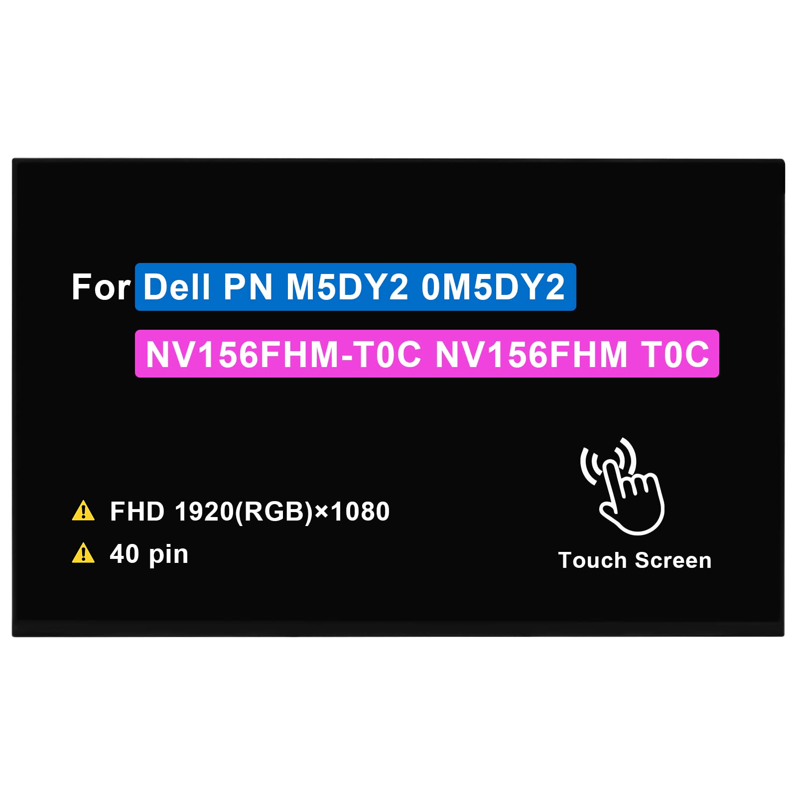 Dell P/N 0M5DY2 M5DY2 15,6" FHD IPS Digitalizzatore Touch Screen LED - Foto 3