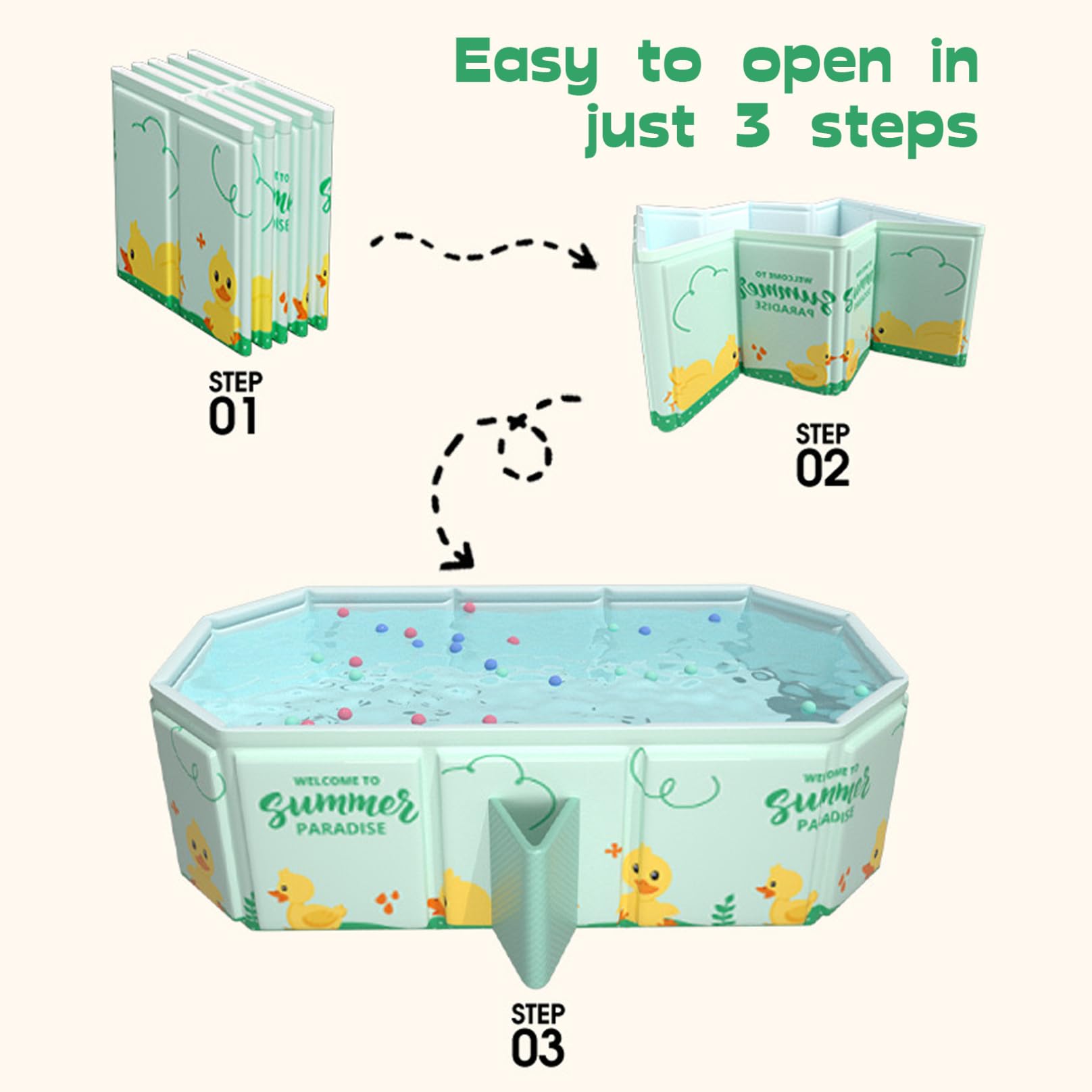 Bañera plegable para bebés 30.7x17.7x11.8 pulgadas de bañera de bebé plegable con doble desagüe y soporte de pies de plástico portátil para niños de 0 a 8 años