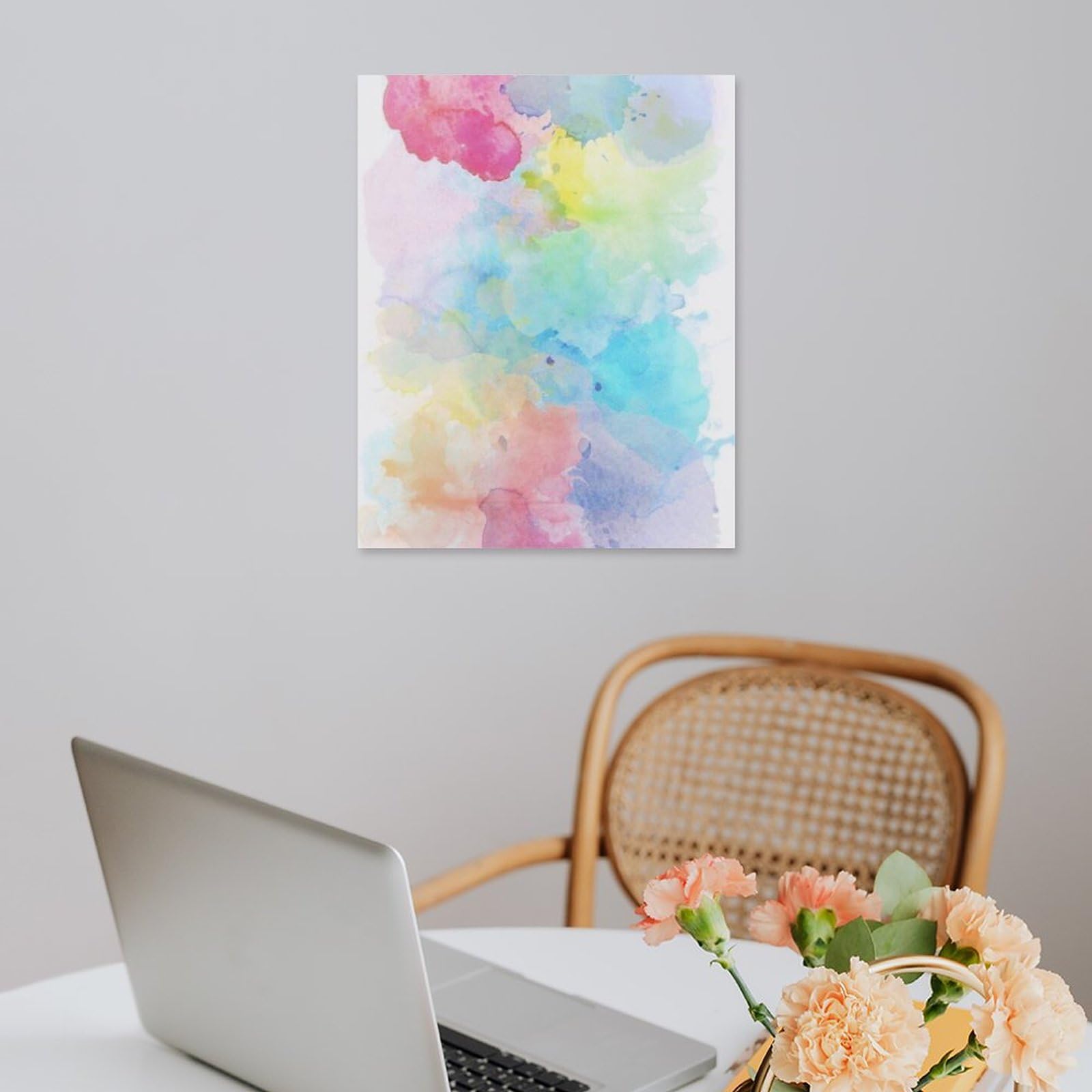 Amazon.co.jp: 絵画 色を混ぜる 水彩画インテリア 絵画 水彩
