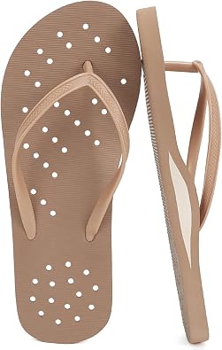 STQ Shower Shoes Women | Non-Slip Beach Flip Flops with Arch Support