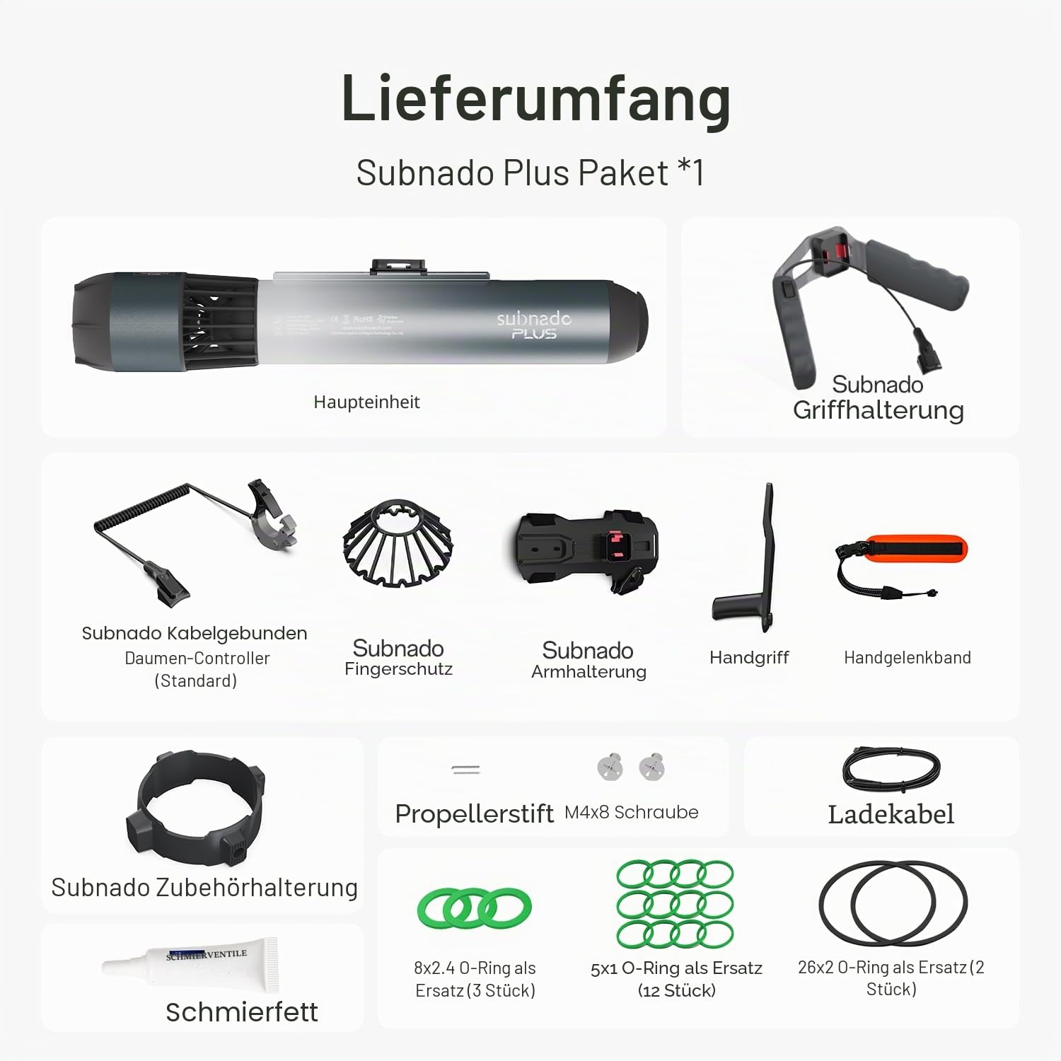 Waydoo Subnado Plus Unterwasser-Scooter, 800 W Motorleistung und 144 W Akku, 60 Minuten maximale Laufzeit, leichter und tragbarer Seescooter mit bidirektionalem Schnellladen zum Schnorcheln und