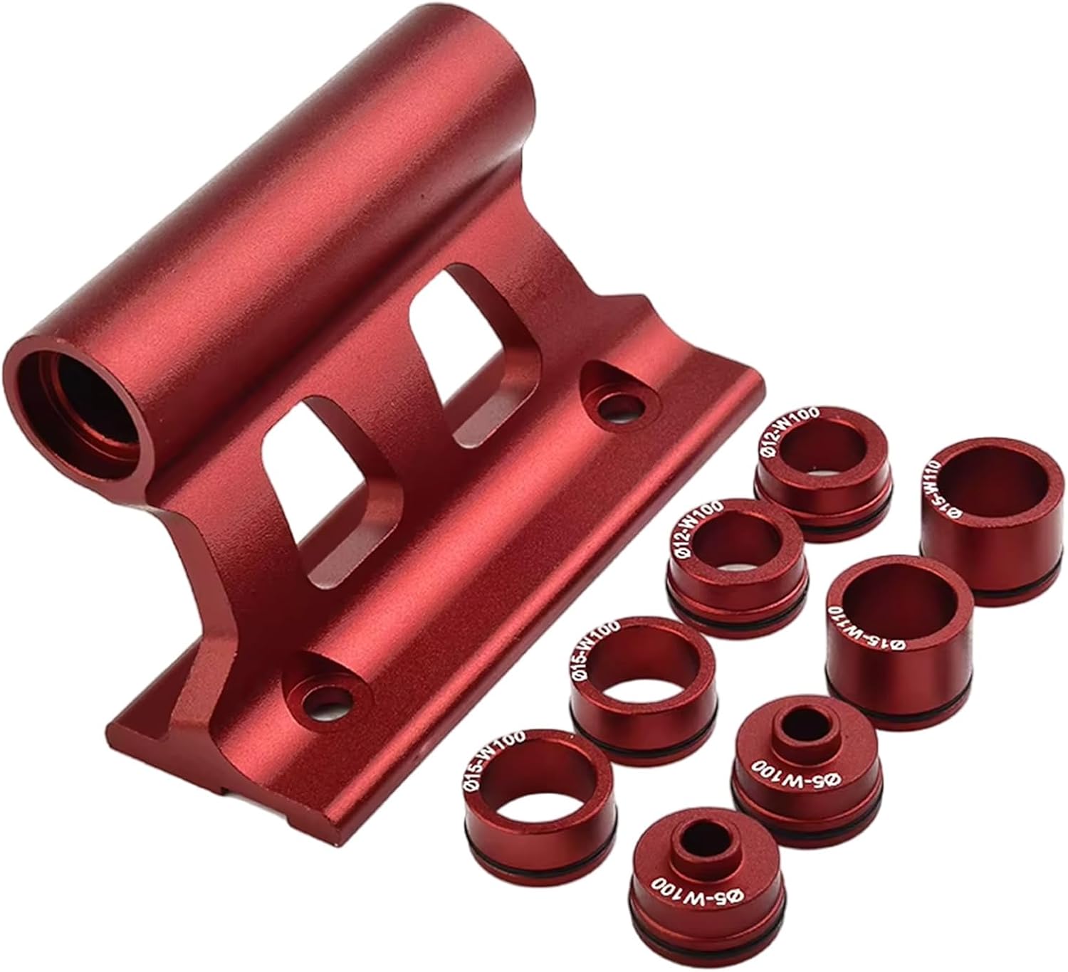 Bike Car Roof Rack, Bicycle Storage Transportation Front Fork Block Mount Bracket, Holder Lock Quick Release Thru Axle Carrier(Red)