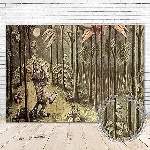 YouRan Where The Wild Things are Backdrops for Photography 7x5 Wild One Little Monster Backdrop Baby Shower Vinyl Banner Where The Wild Things are Party Supplies 1st Birthday Cover