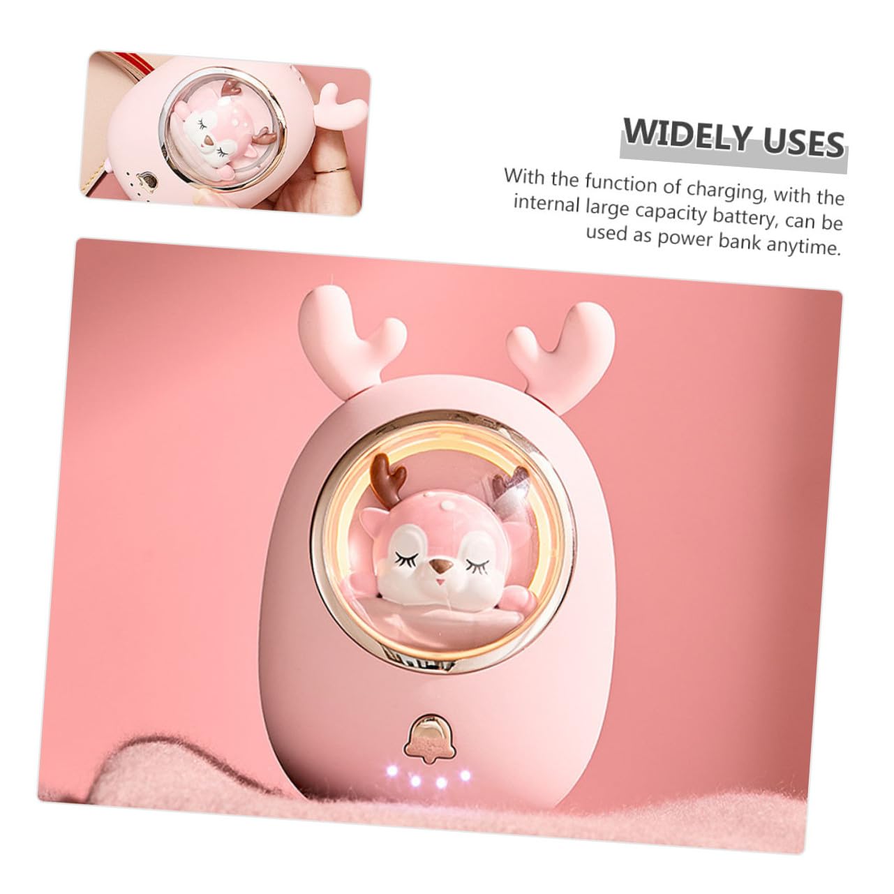 Scaldamani Elettrico Ricaricabile USB Mini Portatile Protezione Contro Surriscaldamento Spegnimento Automatico Design Animale per Campeggio e Sport Invernali