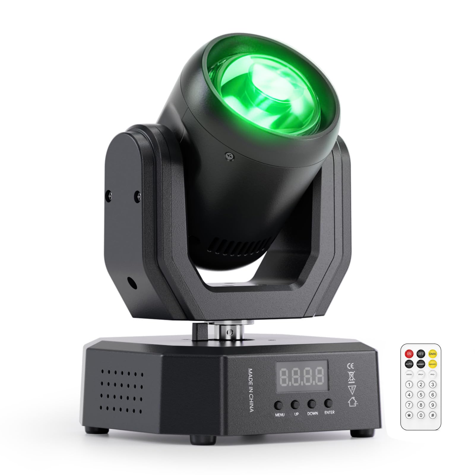 30W Lyre LED Mini RGBW Beam lumière de scène avec Télécommande 5 modes commande RGB Jeux de Lumiere Stroboscope DMX512 pour Disco DJ Club Fête Bar