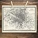 Vintage 1844 Paris France Map 11x14 Unframed Poster - Detailed Antique City Map Wall Art, Historic Cartography, Old Paris City Layout, For Living Room, Condo, & Apartment Decor For History Enthusiasts