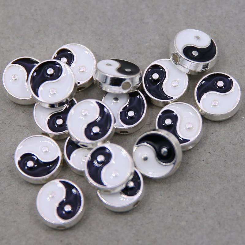 10pcs 10mm Colors Enamel Spacer Beads for Jewelry Making Bracelet Accessories DIY Handmade Craft - (Color: 10mm 10pcs Color 5)