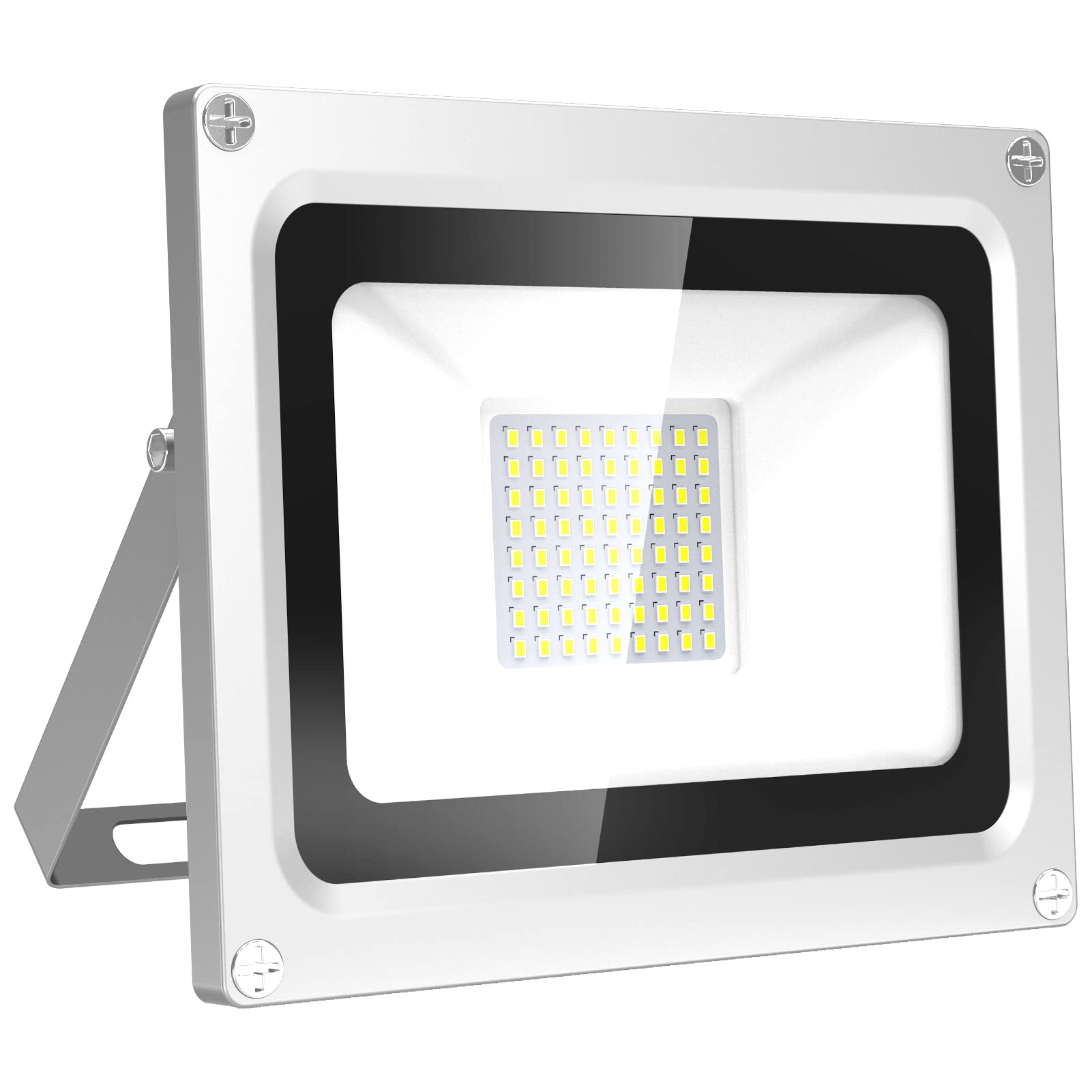 Faretto LED Esterno 50W 5400LM - IP66 Impermeabile, Luce Bianca Fredda 6000K, Braccio Regolabile 180°