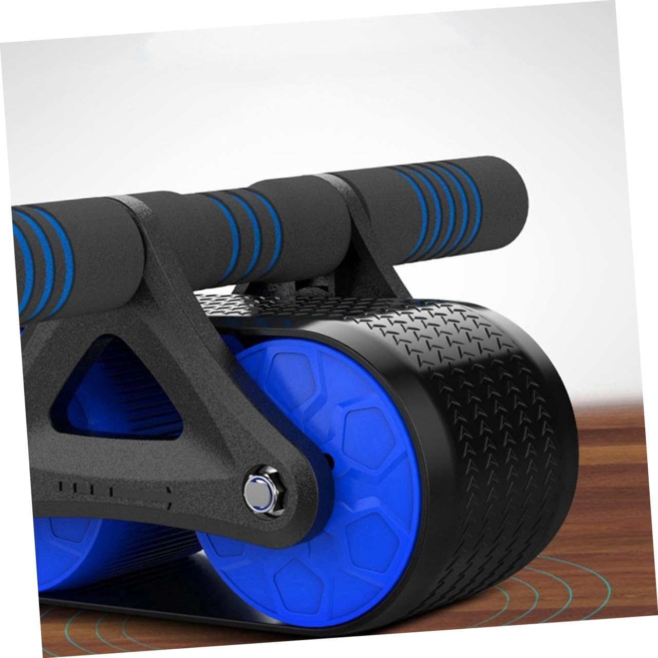 Ruota Addominali Fitness Professionale con Manico in Abs e Gomma Ruota Spessa Stile Tank per Allenamento Core Silenzioso Roller Addominali per Uomo e Donna Attrezzo Palestra Casa